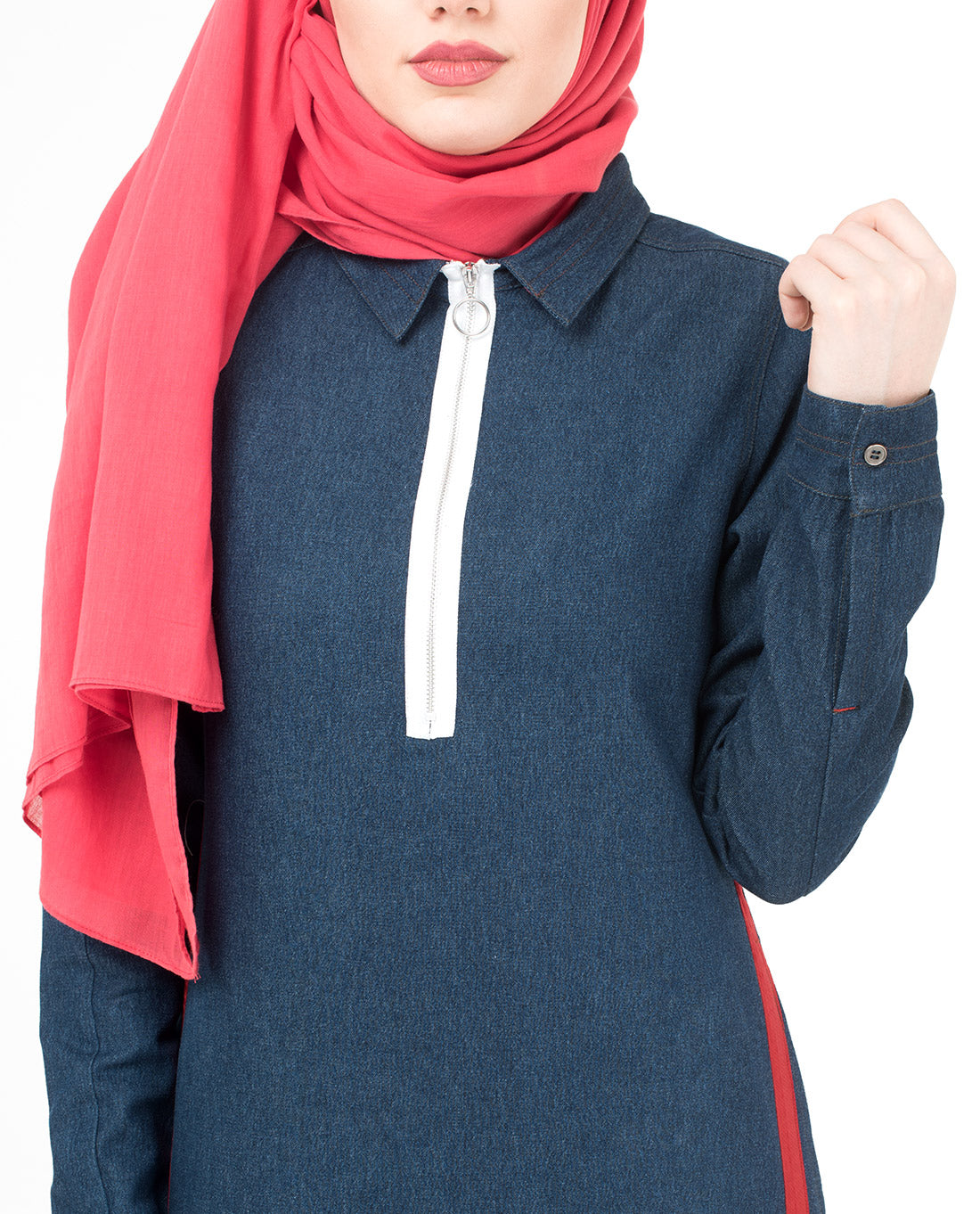 Subtle Denim Jilbab