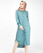 Blue Smoke High Low Shirt Dress