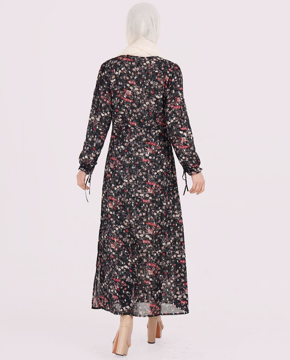 Round Collar Floral Summer Outerwear