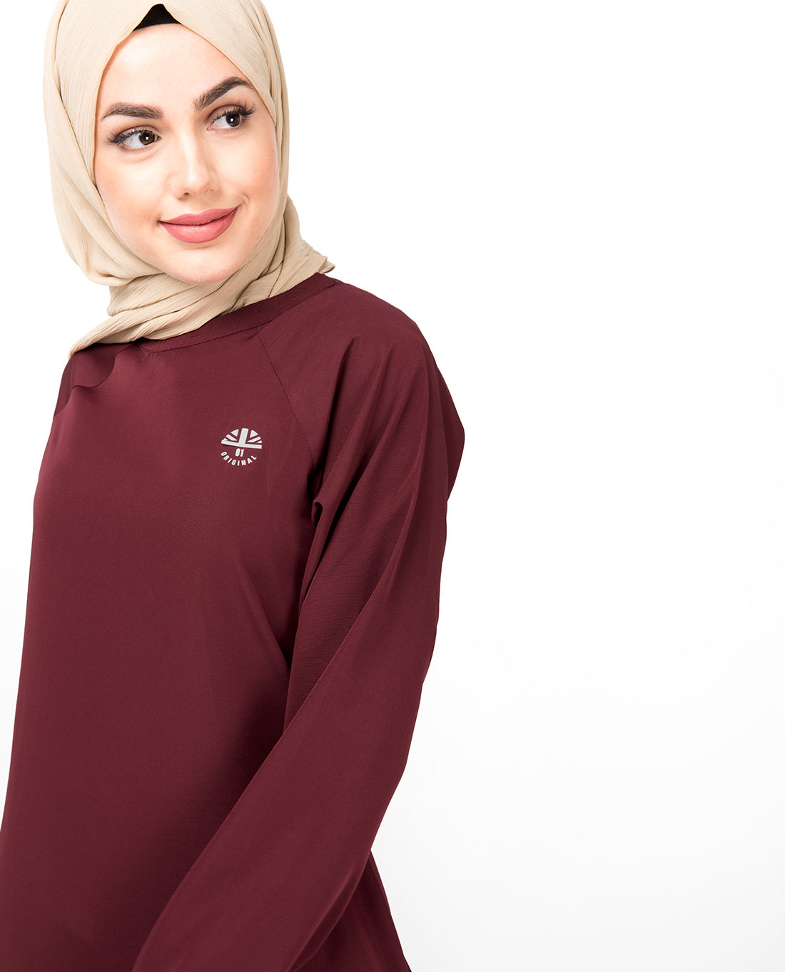 Simple Maroon Jilbab