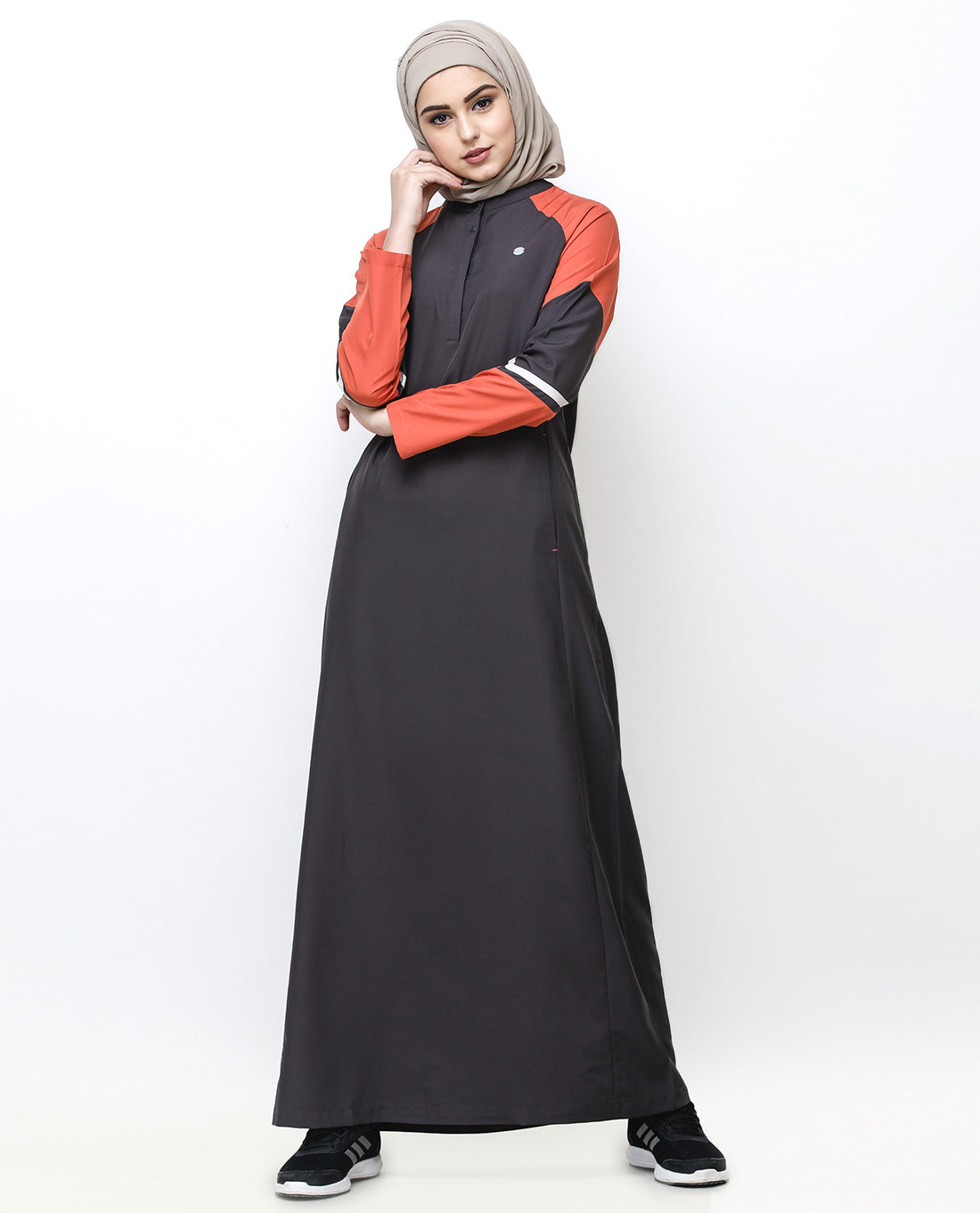 Shale Grey Angular Cut Jilbab