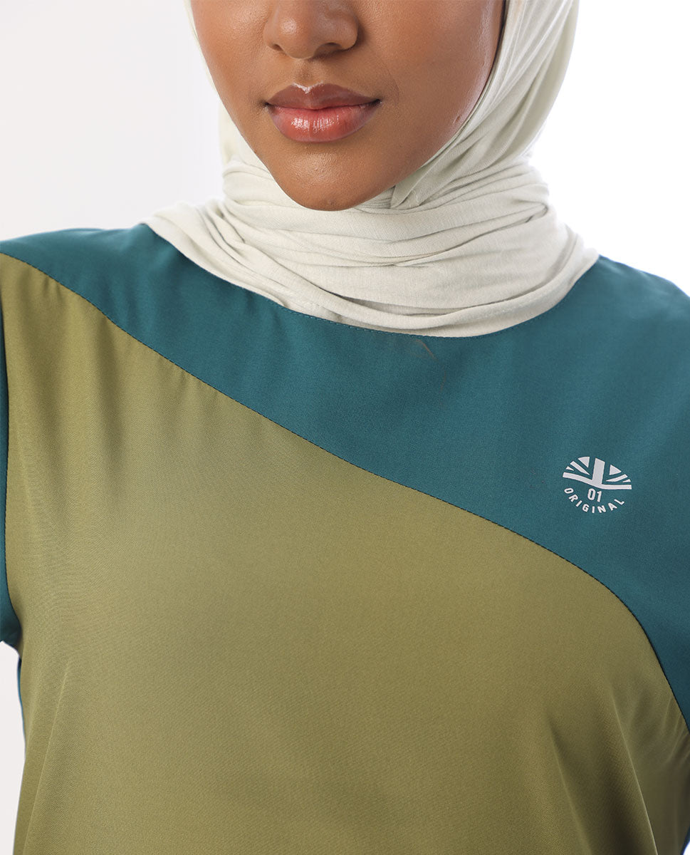 Pine Green Color Contrast Jilbab