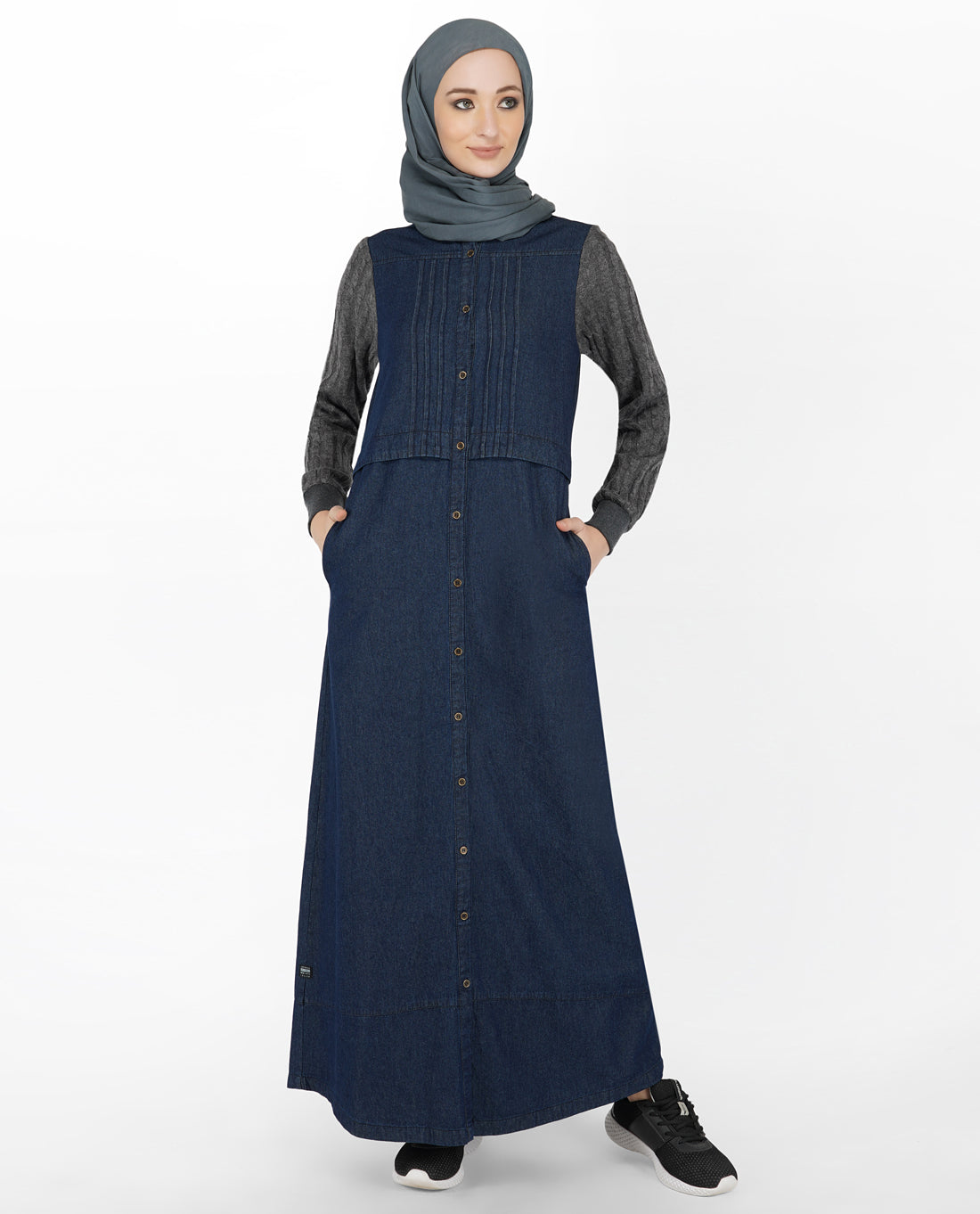 Denim & Cable Knit Jilbab