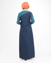 Asymmetric Colour Block Jilbab