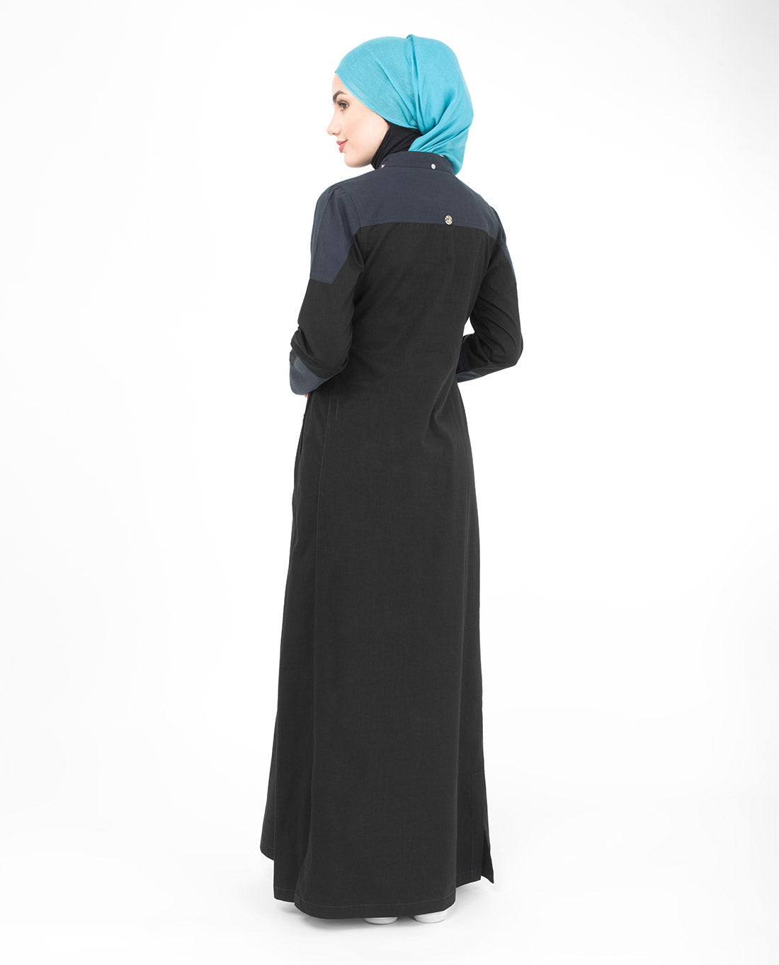 Black & Blue Hood Jilbab