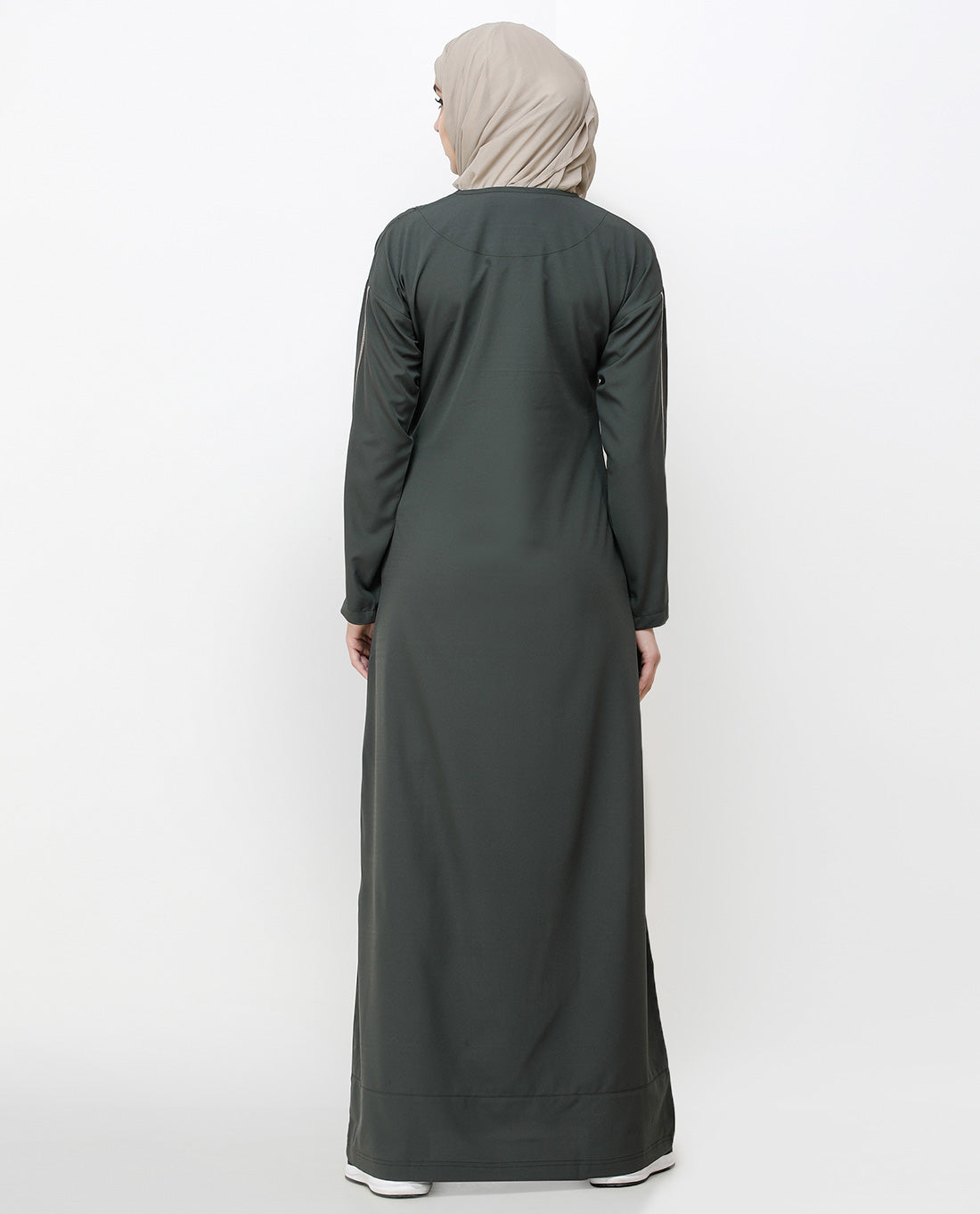 Beluga Grey Dropped Shoulder Jilbab