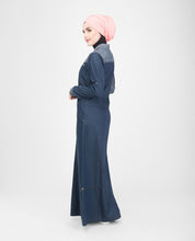 Utility Contrast Denim Jilbab