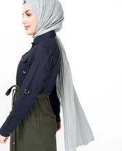 Flared Contrast Skirt Look Abaya