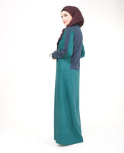 Green & Navy Casual Jilbab