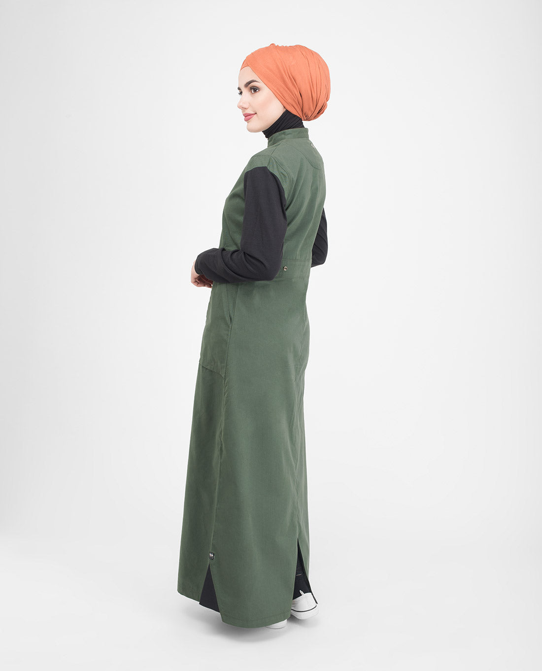 Green & Black Utility Jilbab