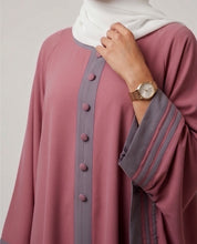 Flowing Peach Button-Down Butterfly Kaftan
