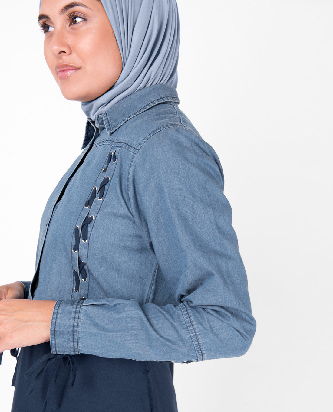 Eyelet Drawstring Inspired Abaya