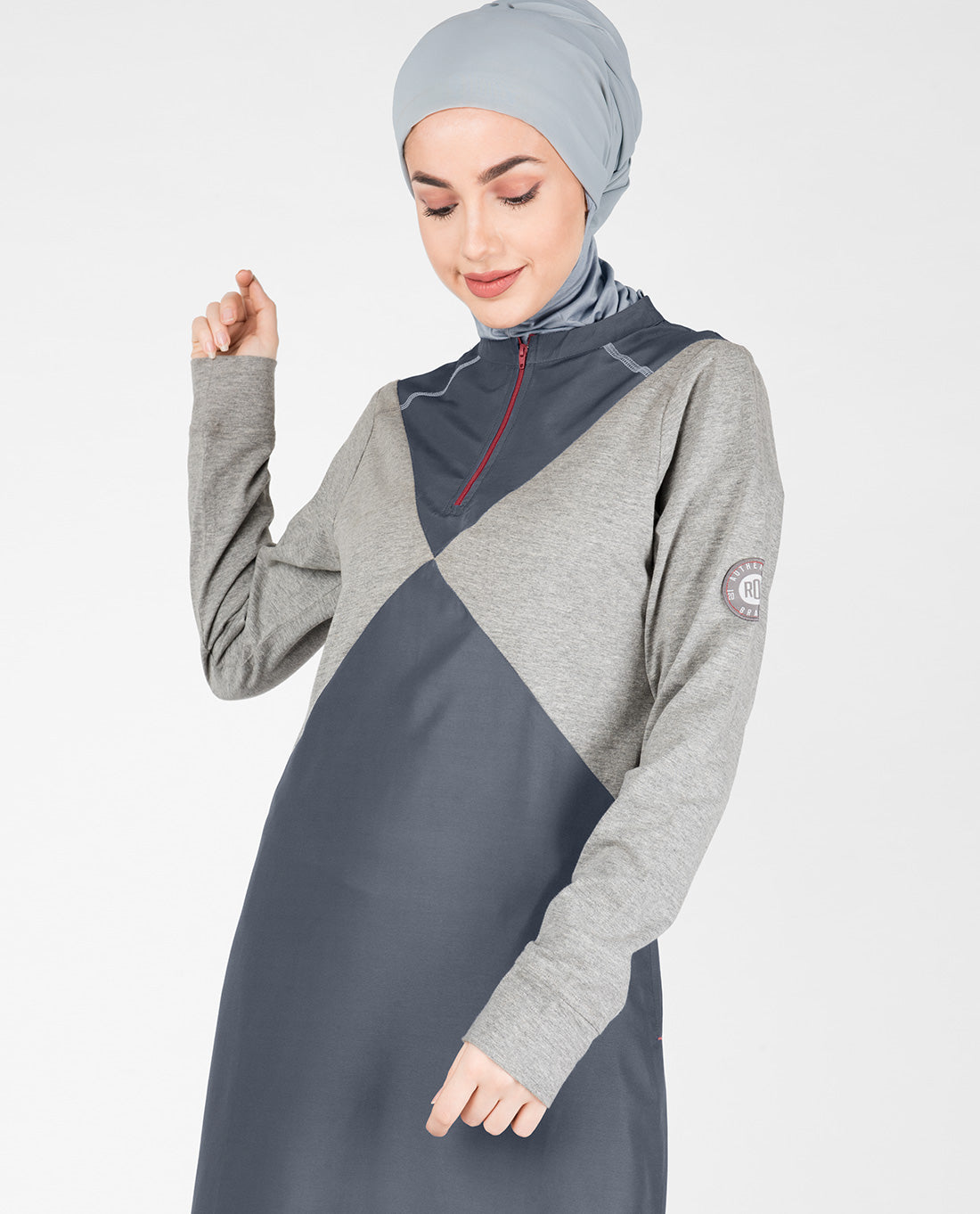 Grey Diamond Melange Jilbab