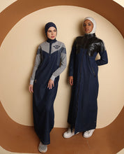 Wet Ink Full Front Open Denim Jilbab