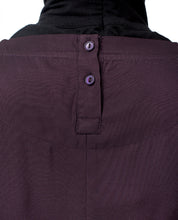 Plum & Black Contrast Sleeve Abaya