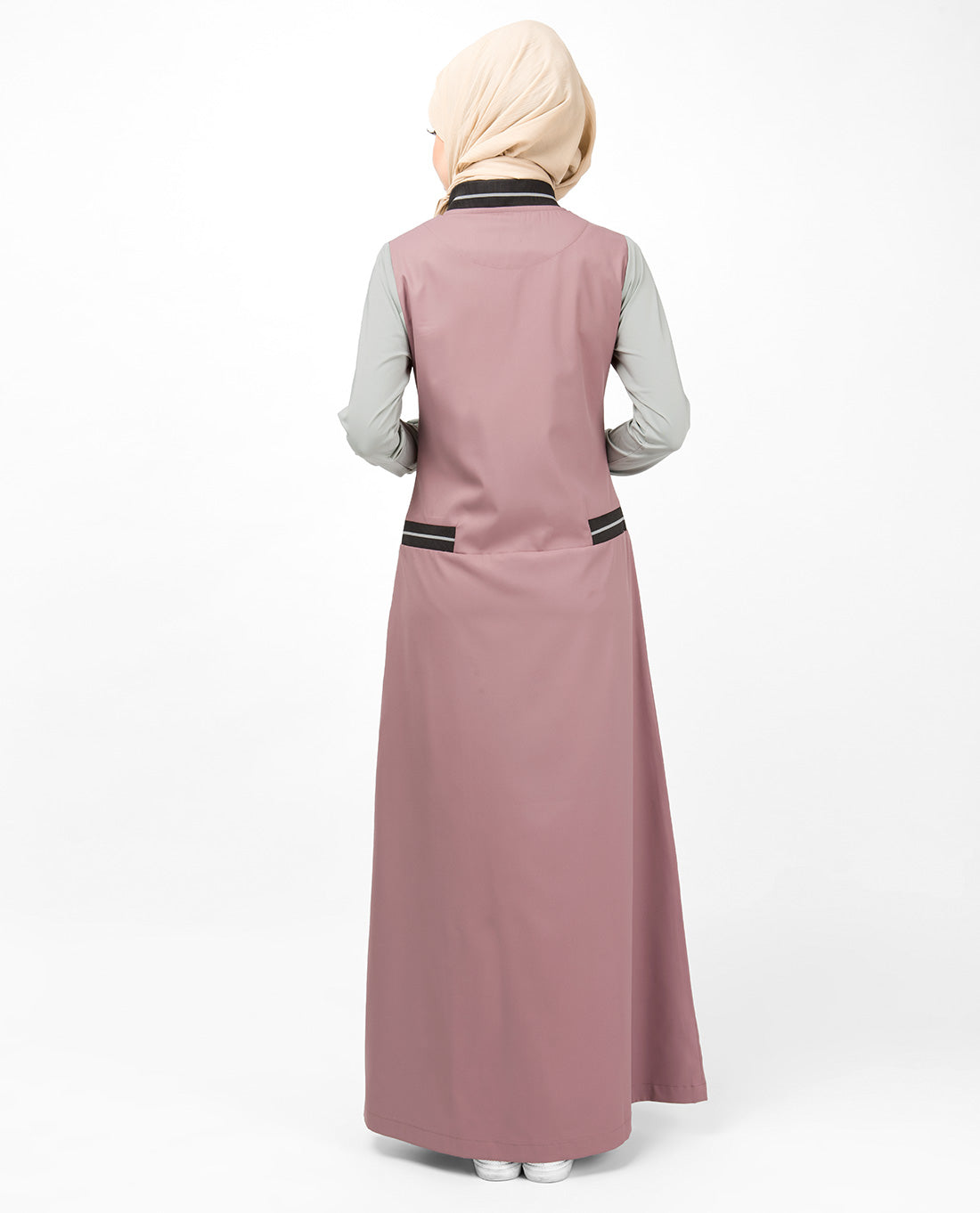 Nostalgia Rose Tipping Rib Abaya