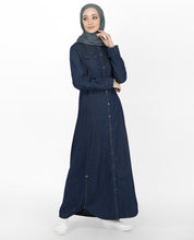 Denim Jilbab With Zips