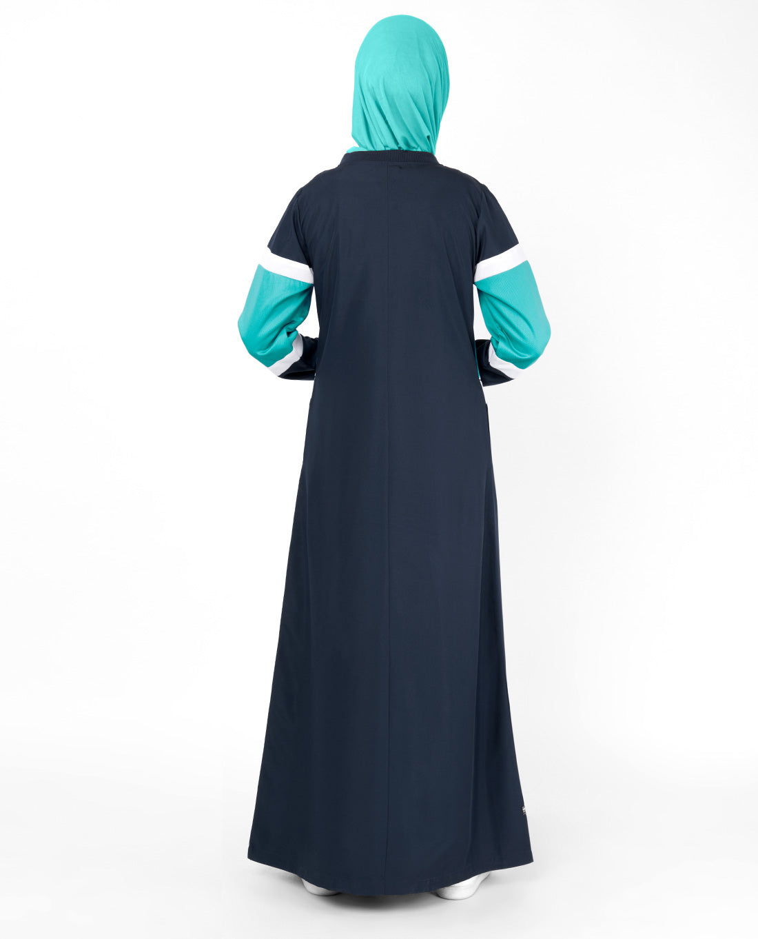 Navy Contrast Arrow Panel Jilbab