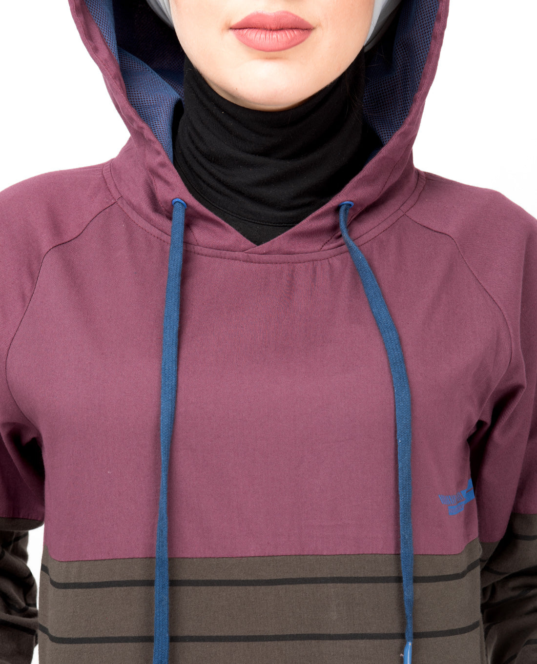 Plum Casual Hooded Jilbab