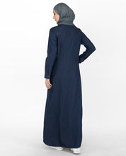 Denim Jilbab With Zips