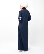 Navy Route Striper Abaya