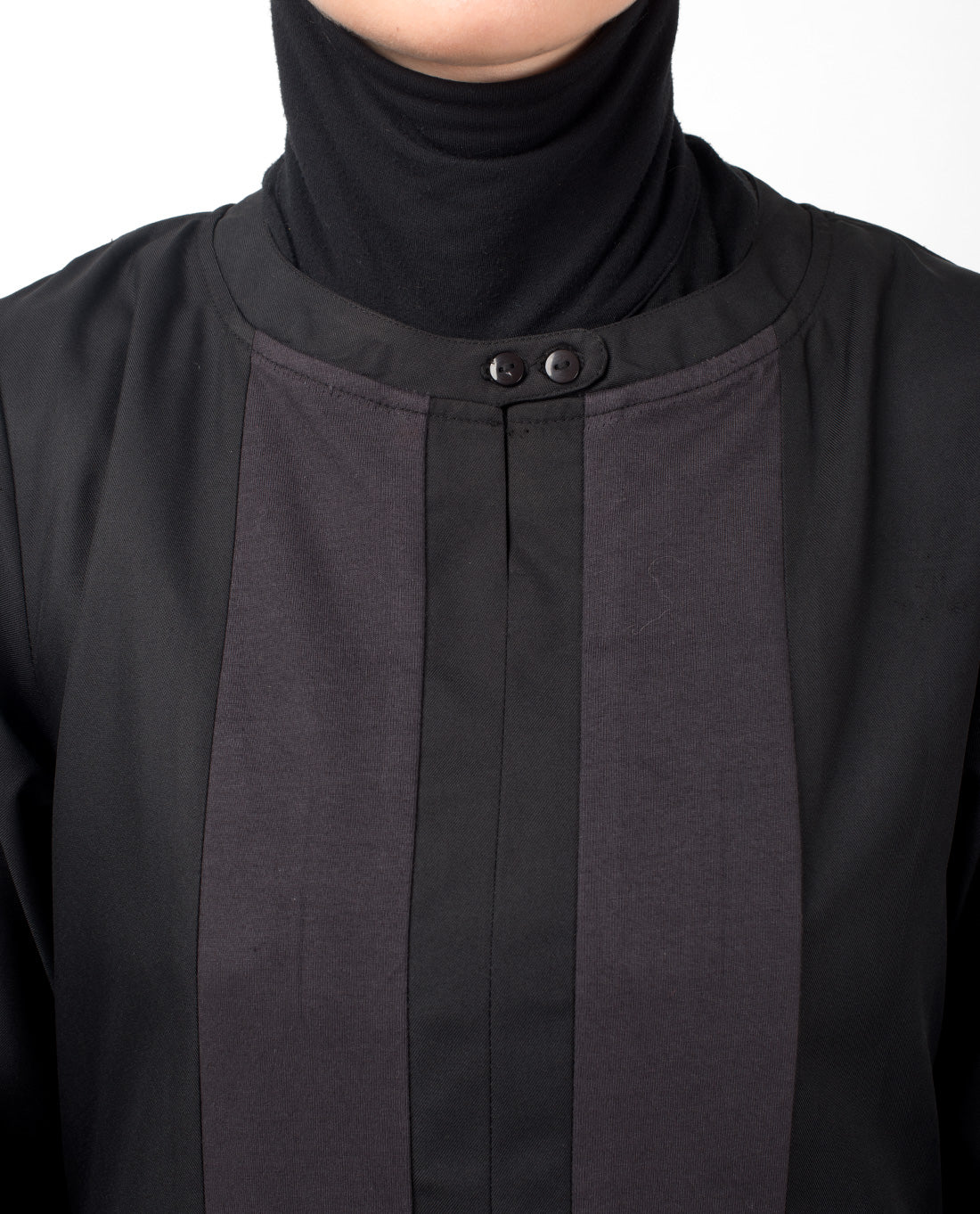 Double Pleat Skirt Black Abaya