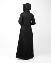 Buckle Strap Black Hooded Jilbab