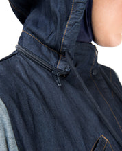 Detachable Hoodie Deep Denim Abaya