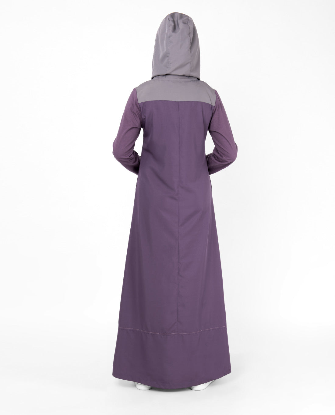 Purple Hooded Kangaroo Pocket Jilbab