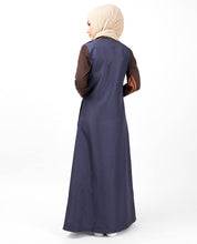 Graystone Blue Shoulder Opening Jilbab