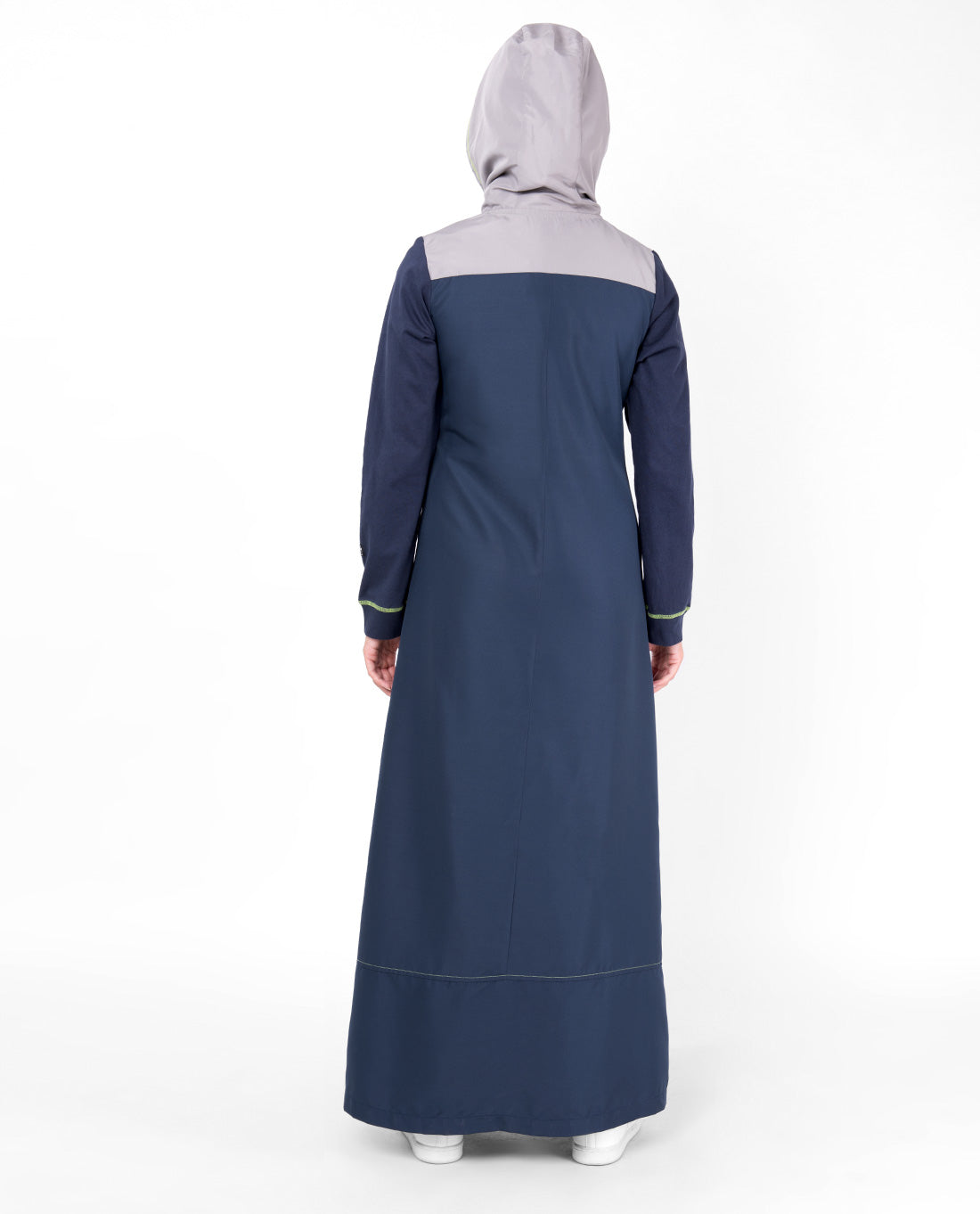 Deep Blue Hooded Kangaroo Pocket Jilbab