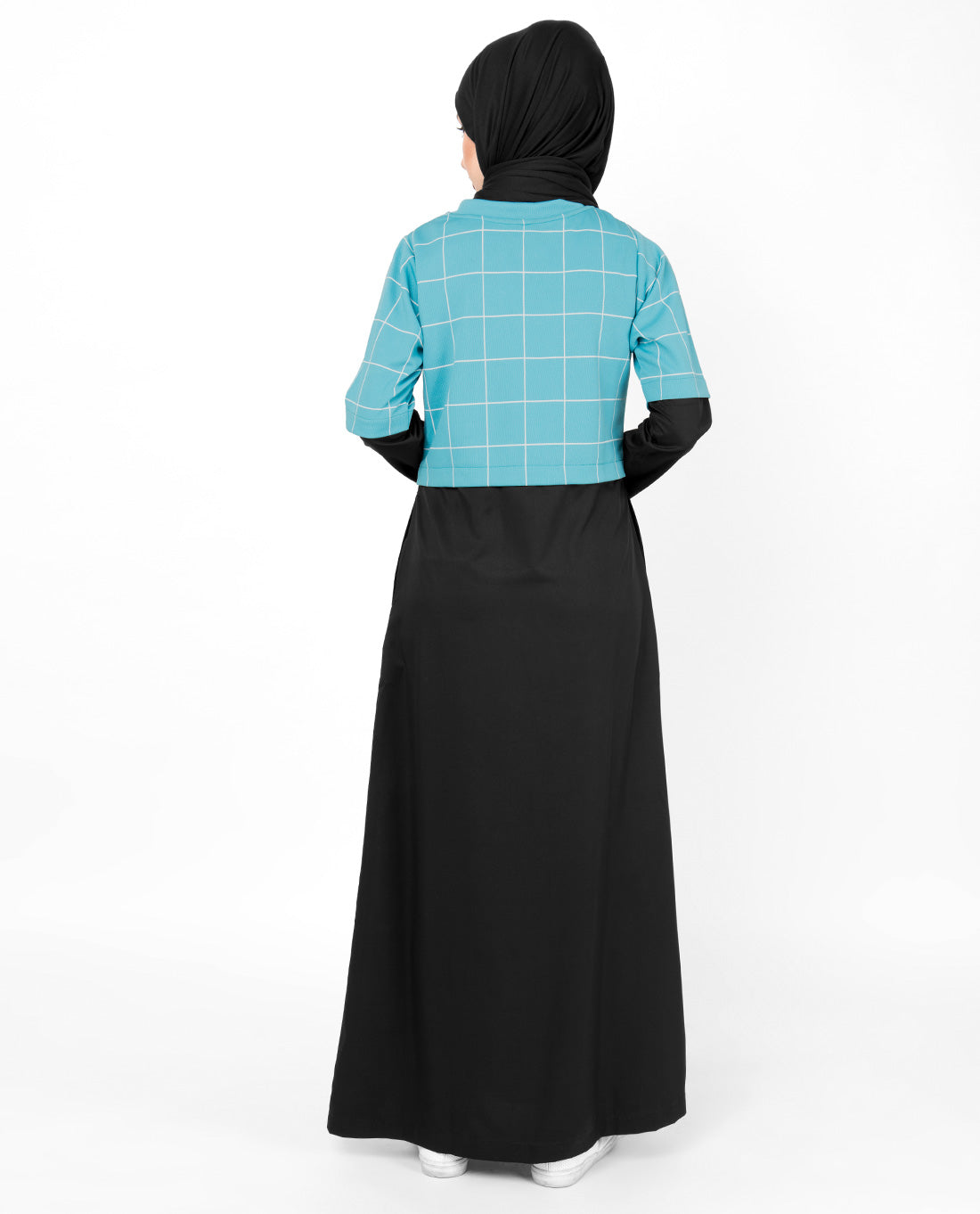 Blue Checkered Jilbab