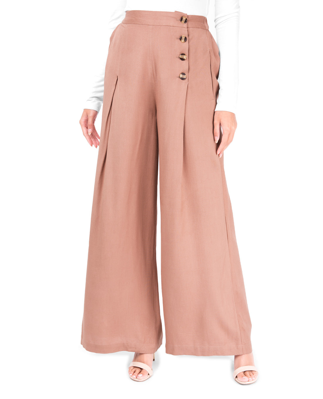 Tawny Birch Knife Pleat Trouser