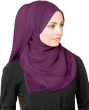 Amaranth Purple Poly Chiffon Scarf