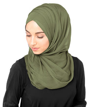 Olive Drab Poly Chiffon Scarf