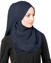 Dress Blues Poly Chiffon Scarf