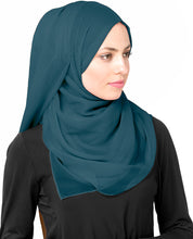 Ink Blue Poly Chiffon Scarf