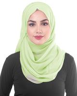 Lemon Grass Poly Chiffon Scarf