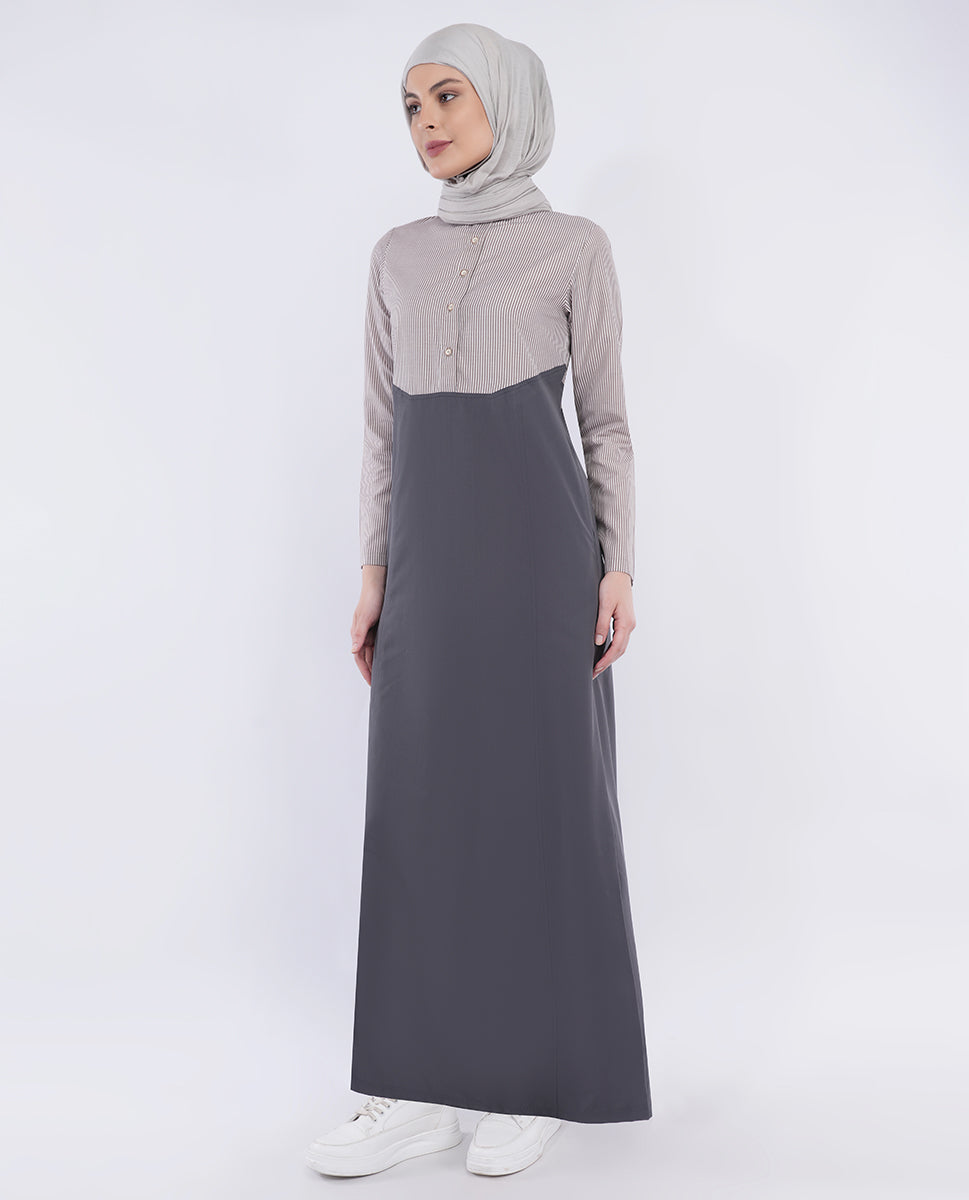 Calm Contrast Smart Look Jilbab