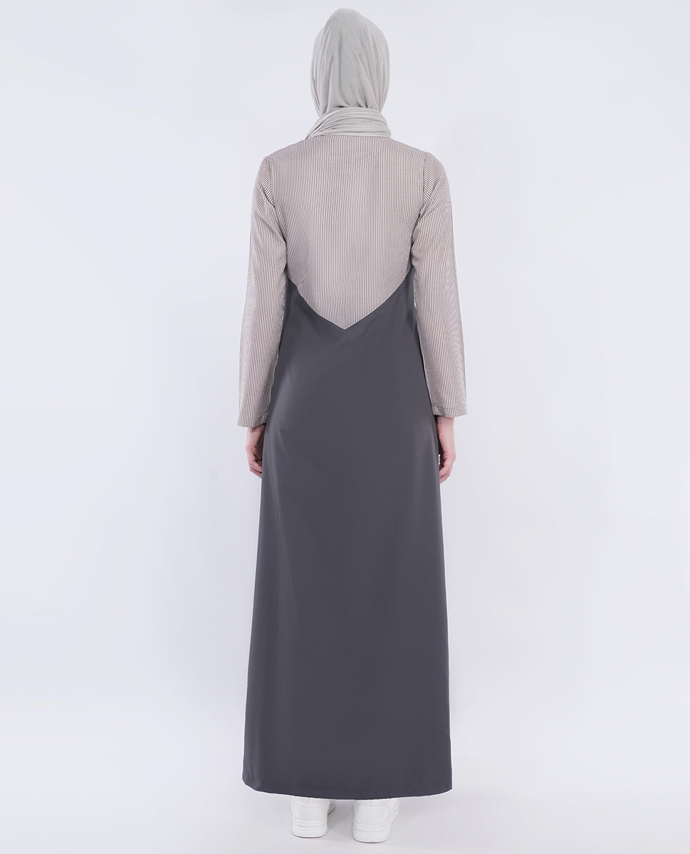 Calm Contrast Smart Look Jilbab