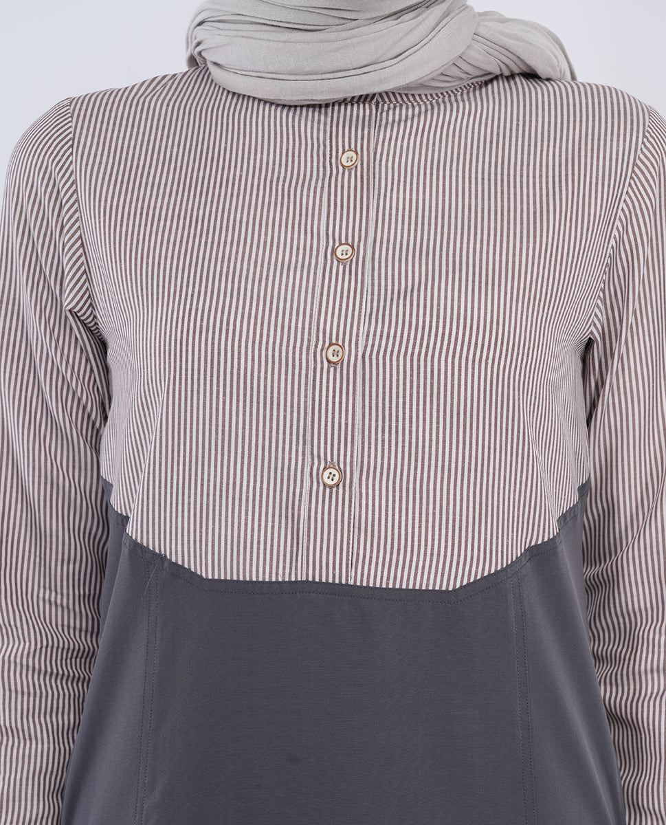 Calm Contrast Smart Look Jilbab