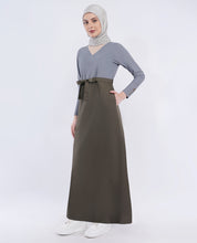 Olive & Grey Urban Belted Jilbab
