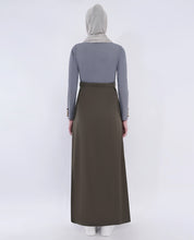 Olive & Grey Urban Belted Jilbab