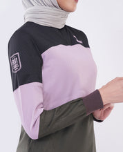 Olive Pink Color Block Jilbab