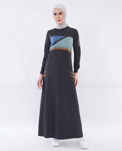 Urban Noir Contrast Panel Jilbab
