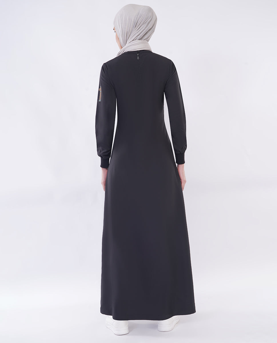 Urban Noir Contrast Panel Jilbab