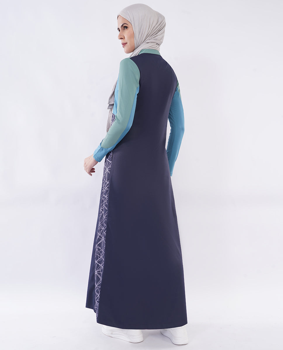 Oceanic Breeze Color Contrast Jilbab