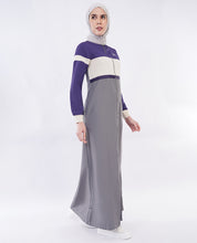 Urban Flow Grey and Plum Blue jilbab