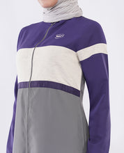 Urban Flow Grey and Plum Blue jilbab