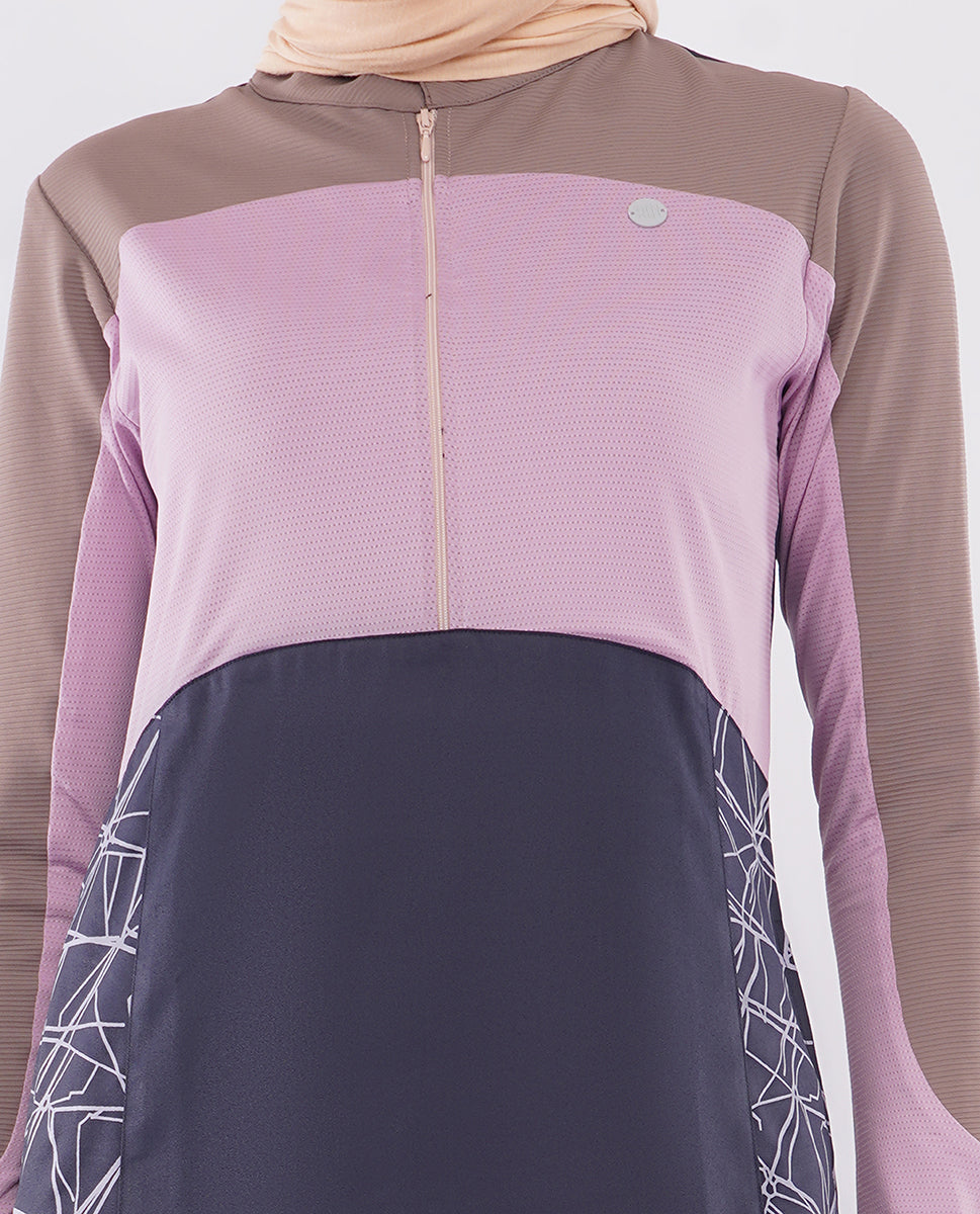 Mauve Story Color Contrast Jilbab